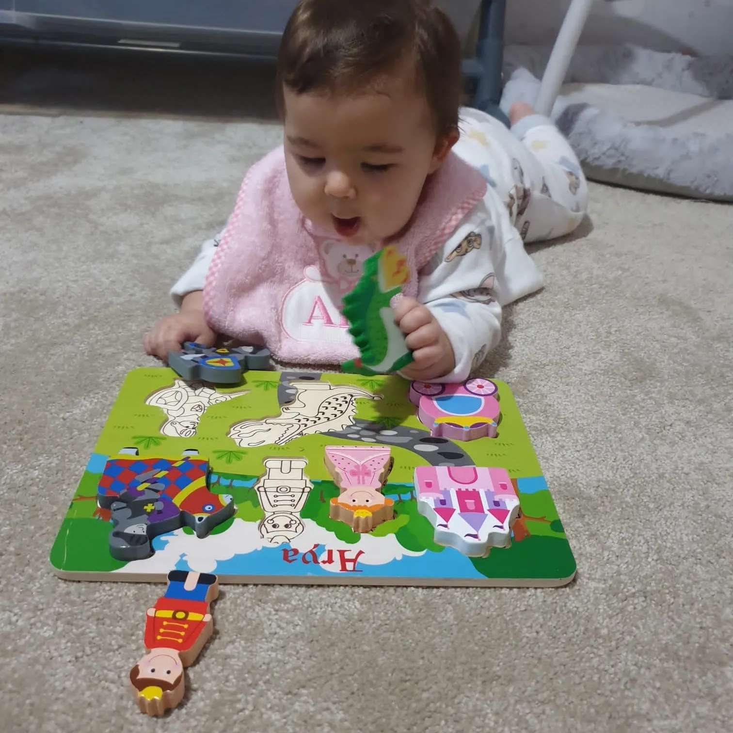 Personalised  Princess and Knight Chunky Wooden Puzzle