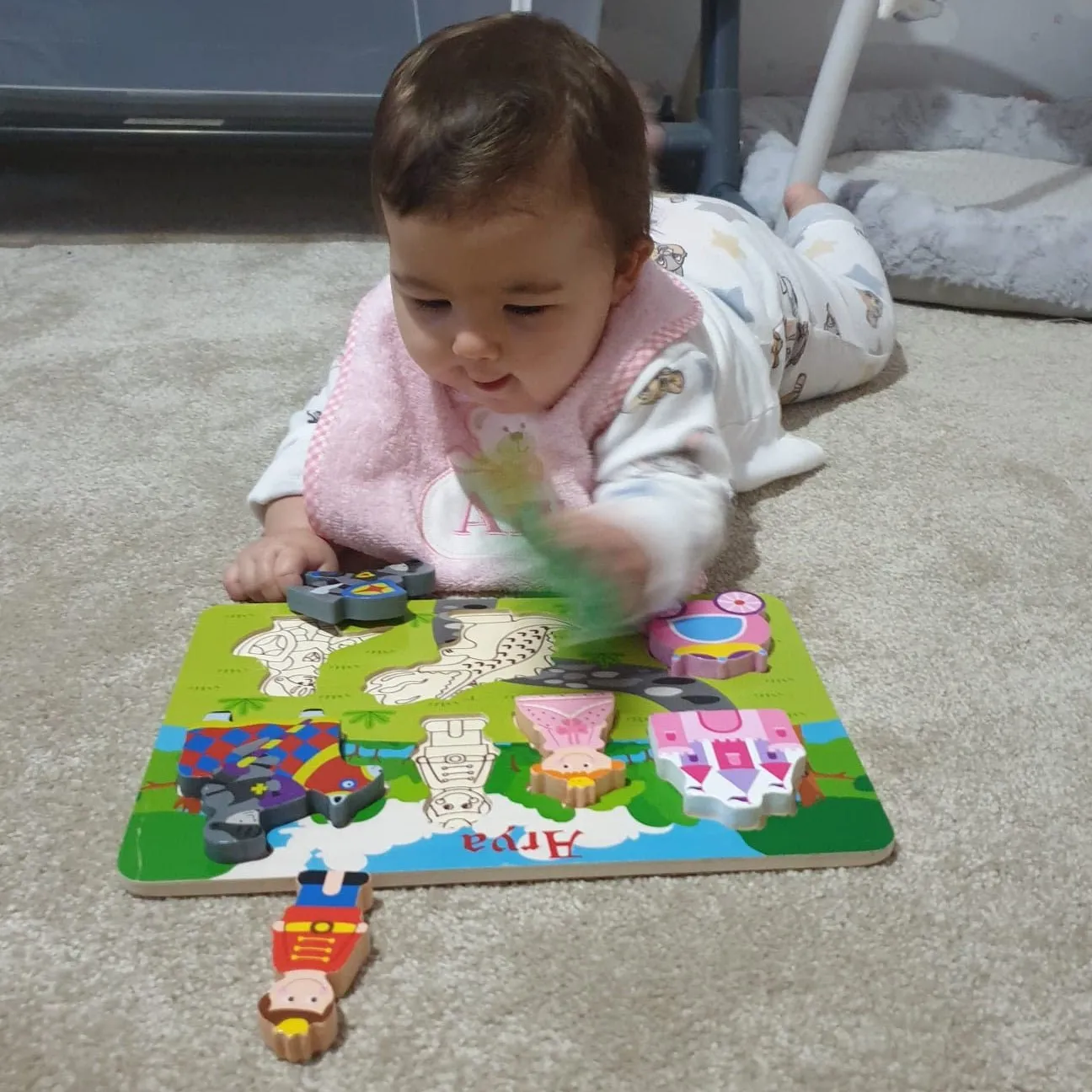 Personalised  Princess and Knight Chunky Wooden Puzzle