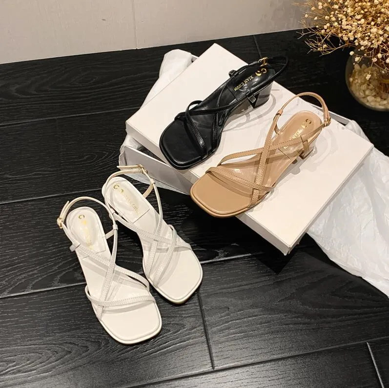 Petite Feet Strappy Block Heel Summer Sandals ES116