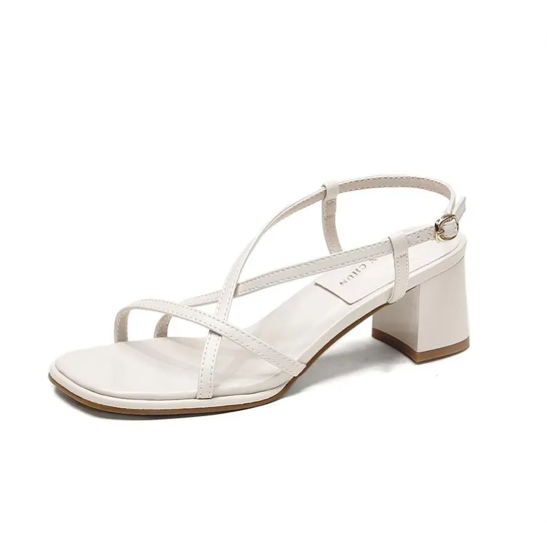 Petite Feet Strappy Block Heel Summer Sandals ES116