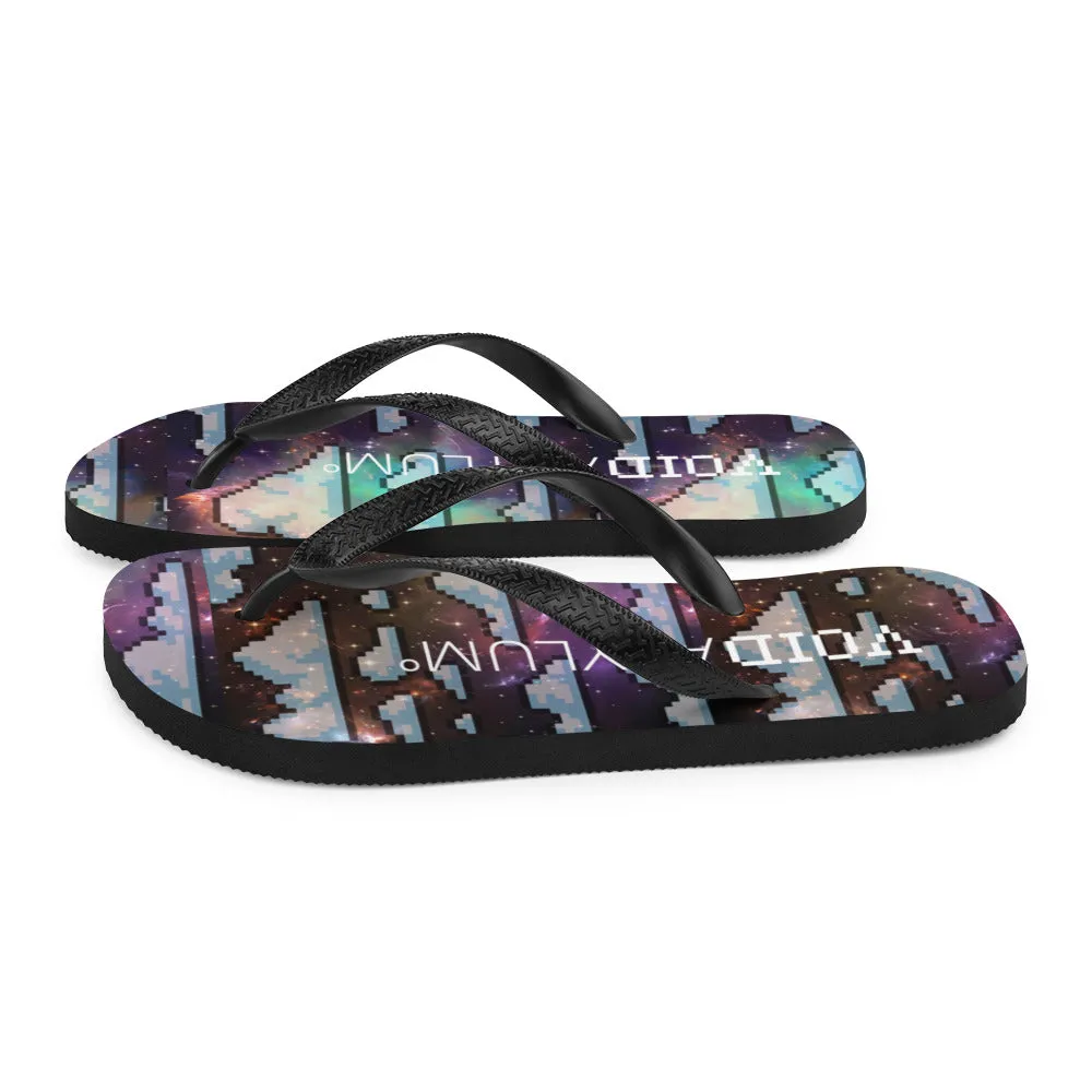 Pixel Cloud Galaxy Flip-Flops