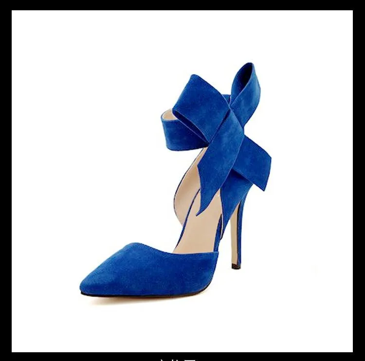 Pointed Big Bow High Heels