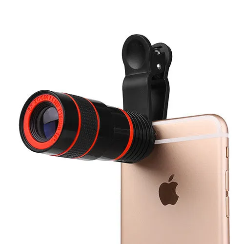 Powstro Camera lens for iPhone 6 6s 8X Zoom Telescope Telephoto Camera Lens with Clip for Samsung & for HTC and Other smartphone