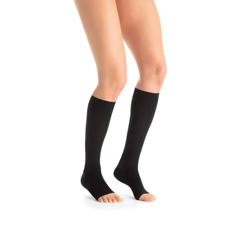 PR/1 JOBST ULTRASHEER WOMEN, KNEE HIGH, 30-40MMHG, SM, CLASSIC BLACK, OPEN TOE