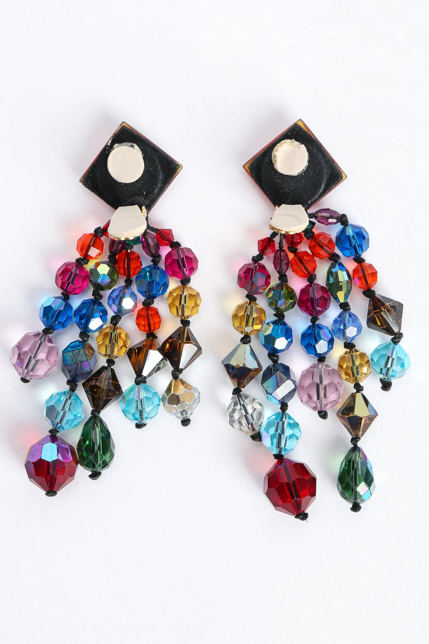Rainbow Crystal Bead Earrings