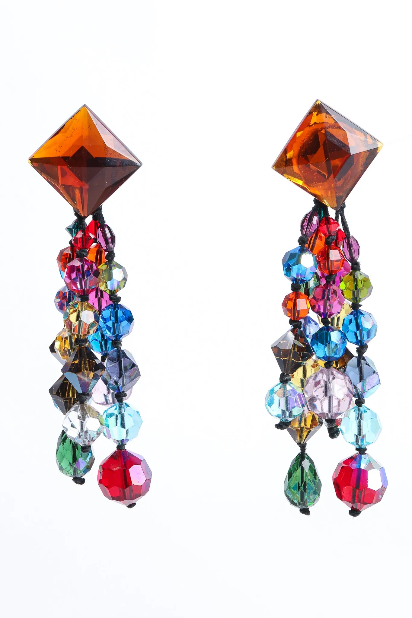 Rainbow Crystal Bead Earrings
