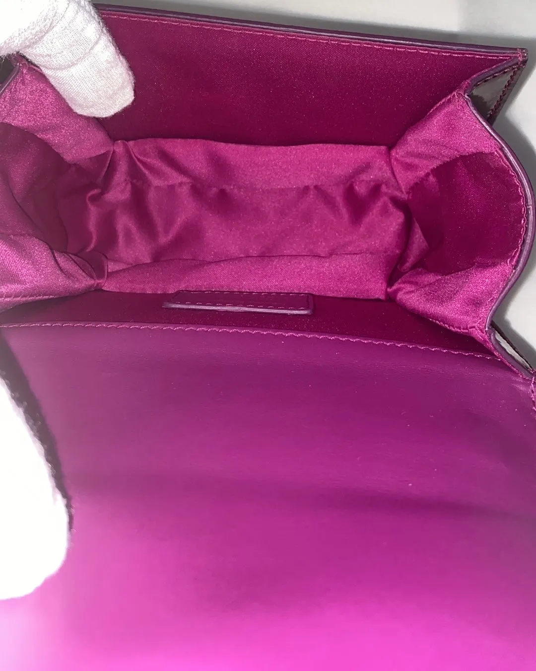 Rare Salvatore Ferragamo Patent Leather Mini Vara Bag In Ladybug Print