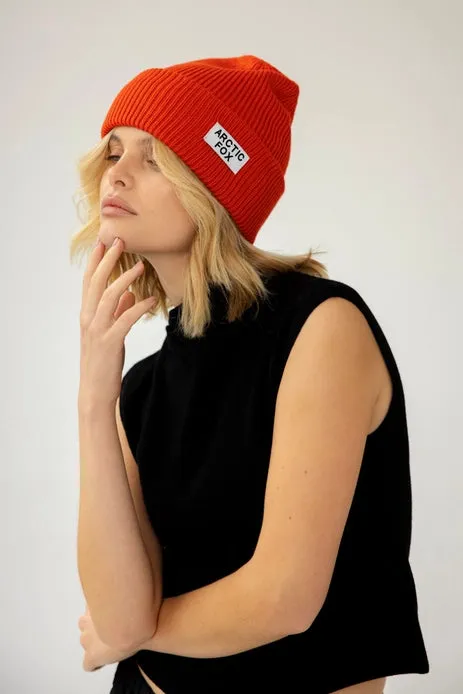 RECYCLED BOTTLE BEANIE || SUN KISSED CORAL