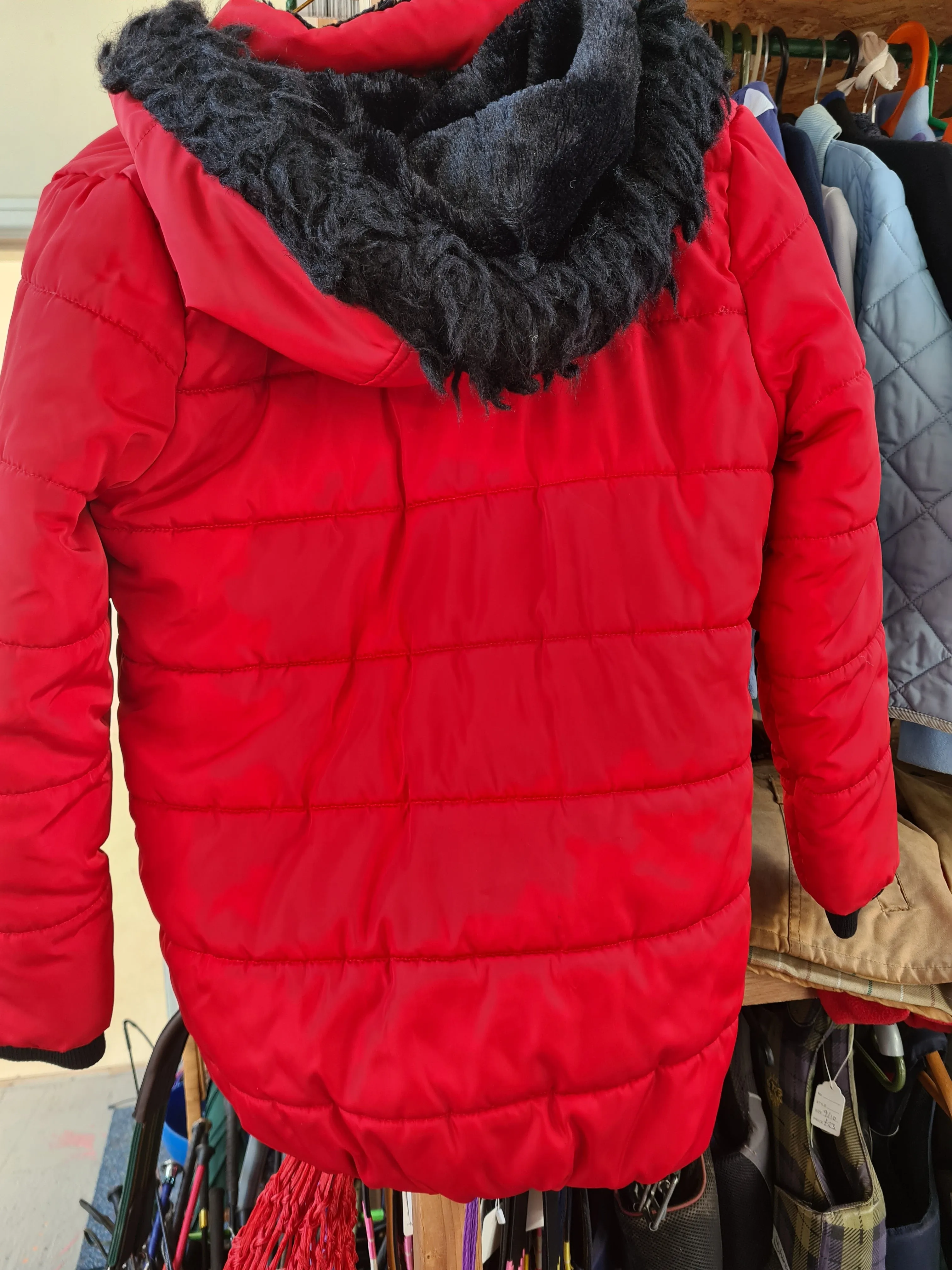 Red einter coat by George coat  age 9/10 FREE POSTAGE 🟢