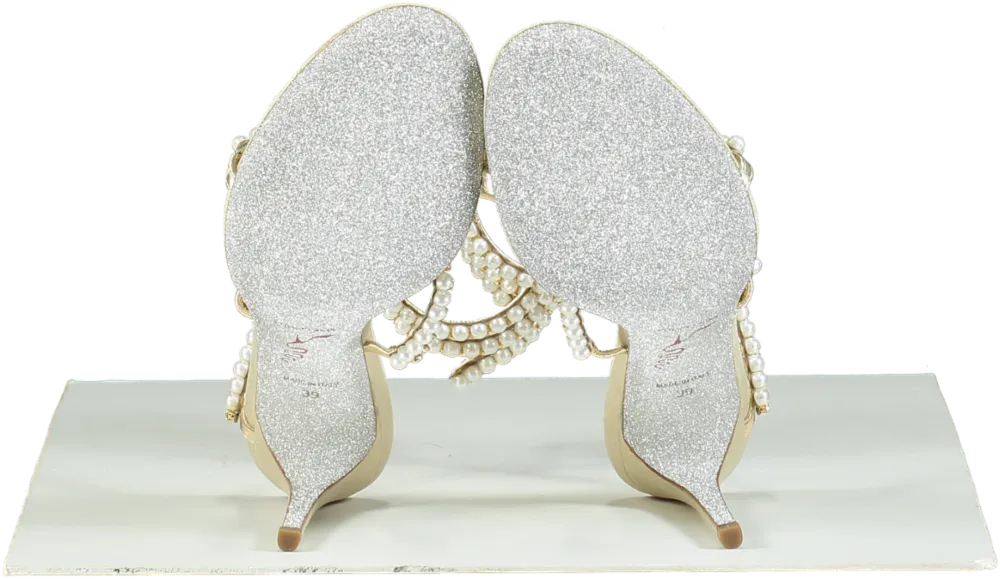 René Caovilla Cleo Pearl-Embellished Sandals UK 6 EU 39 👠