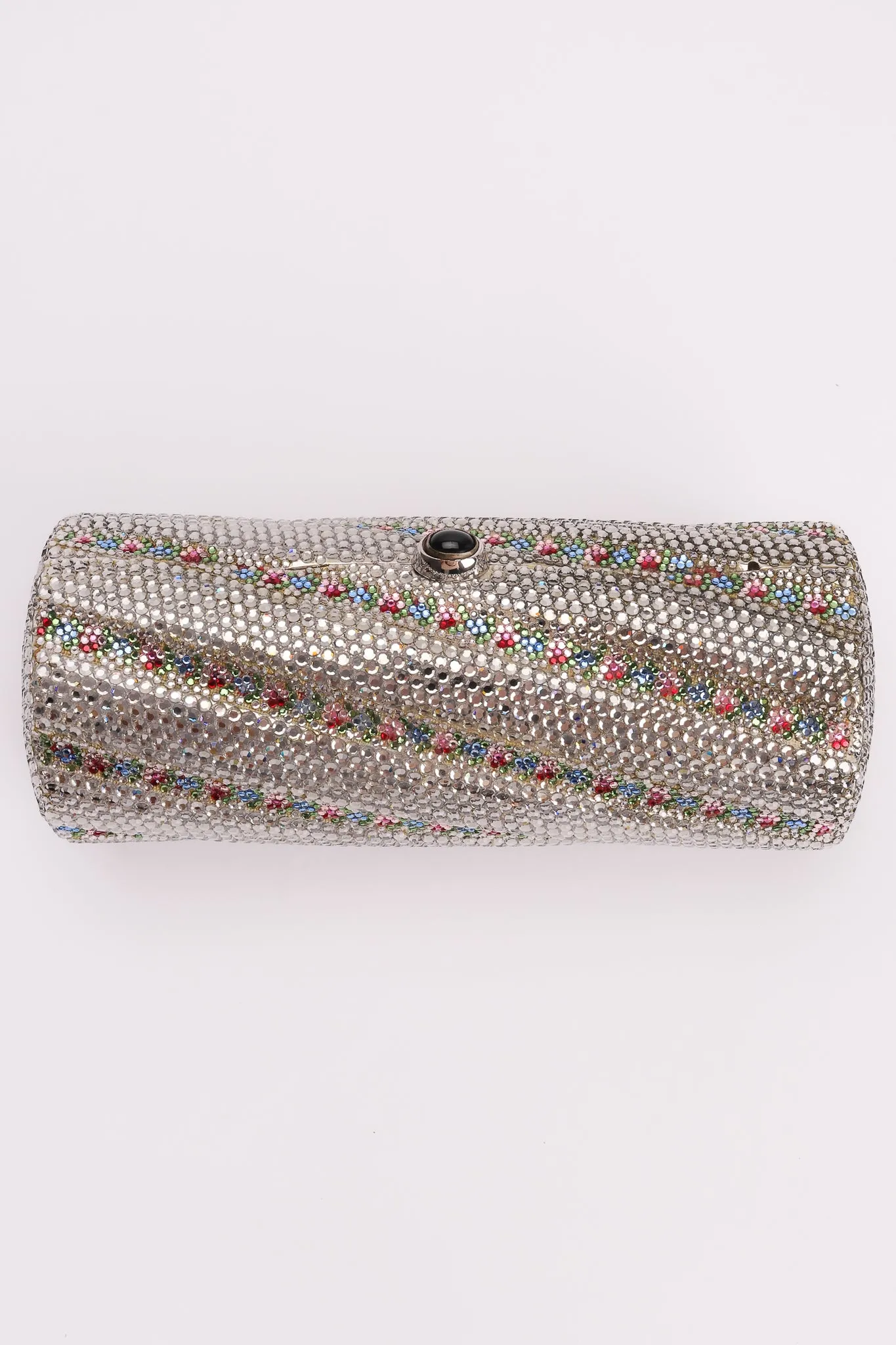 Rhinestone Scalloped Clutch