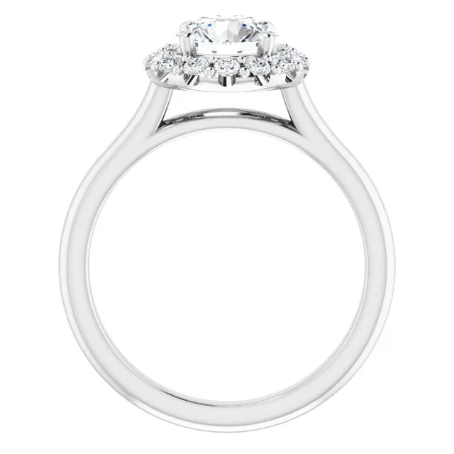 Round Diamond Halo Engagement Ring
