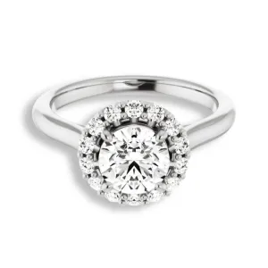 Round Diamond Halo Engagement Ring
