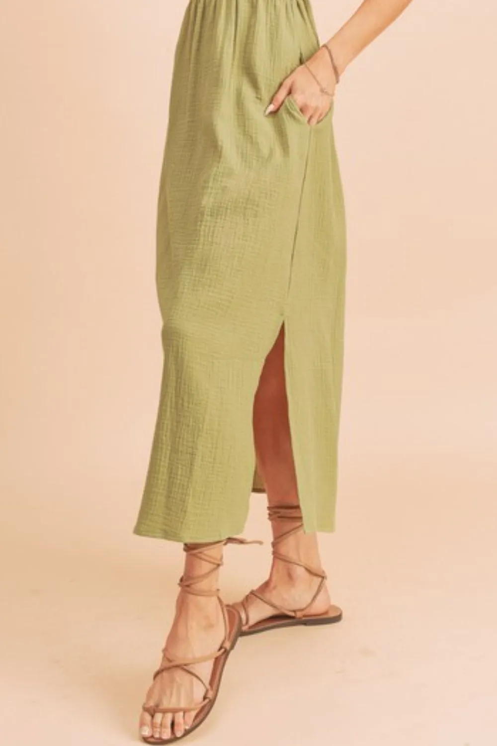 Round Neck Sleeveless Tank Dress