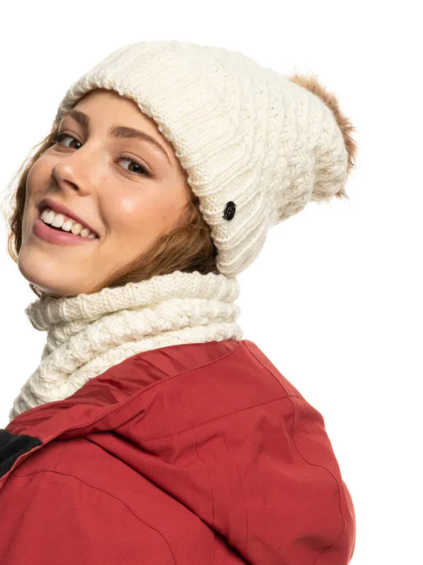 Roxy Womens Blizzard Beanie - Egret