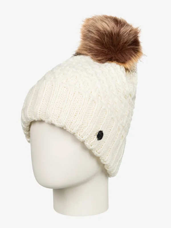 Roxy Womens Blizzard Beanie - Egret
