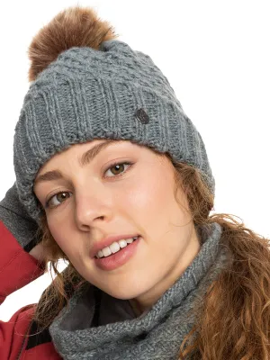 Roxy Womens Blizzard Beanie - Heather Grey