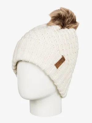 Roxy Womens Blizzard Pom-Pom Beanie - Angora