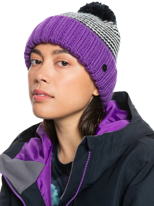 Roxy Womens Frozenfall Beanie - Pansy
