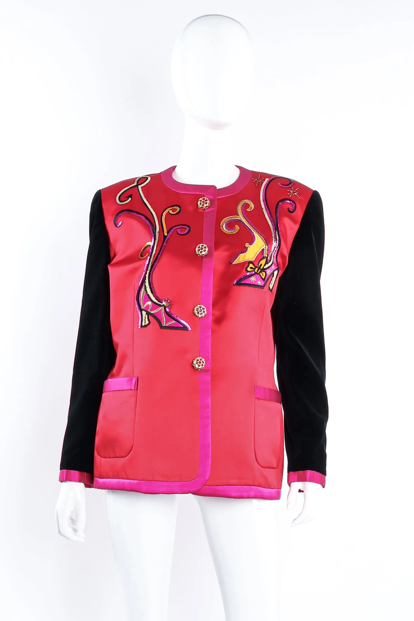 Satin Shoe Embellished Jacket