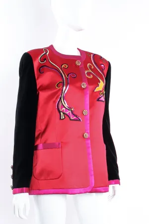 Satin Shoe Embellished Jacket