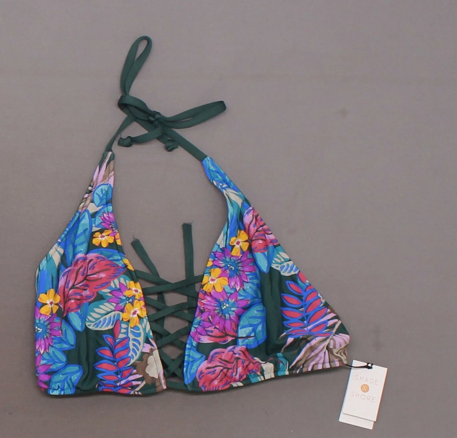 Shade & Shore Women's Strappy Halter Bikini Top. AF371T-Nopads
