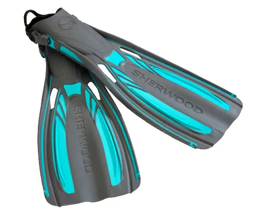 Sherwood Elite Strapped Fins Medium and X-Large