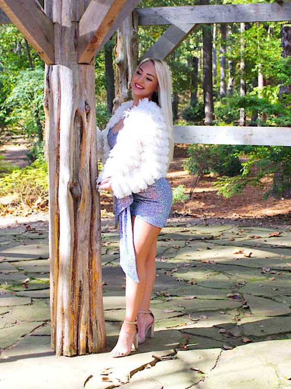 She's Extra Faux Fur Jacket, Cream