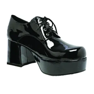 Shoe Platform Blk Pat Men Small Costume Accessories