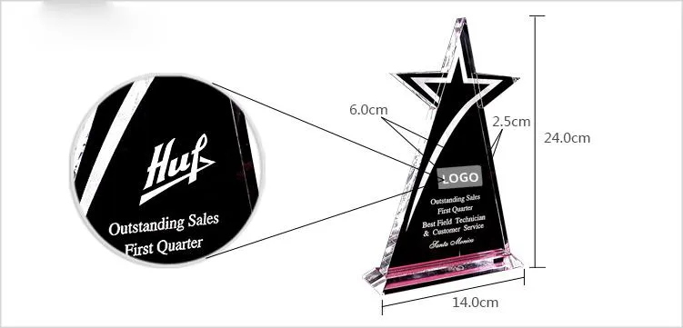 Shooting Star Crystal Trophy