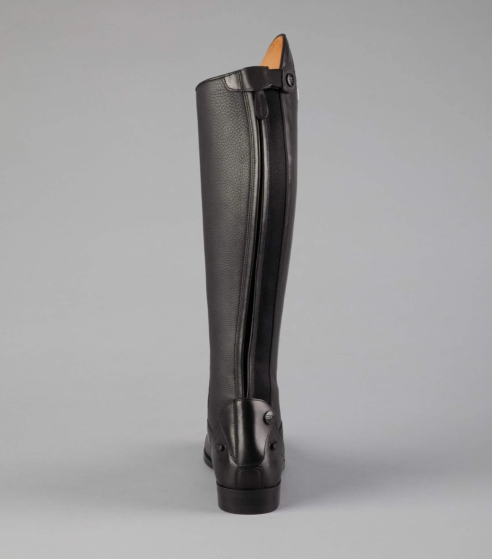 Silentio Mens Tall Leather Field Boots Black (Wide Calf)