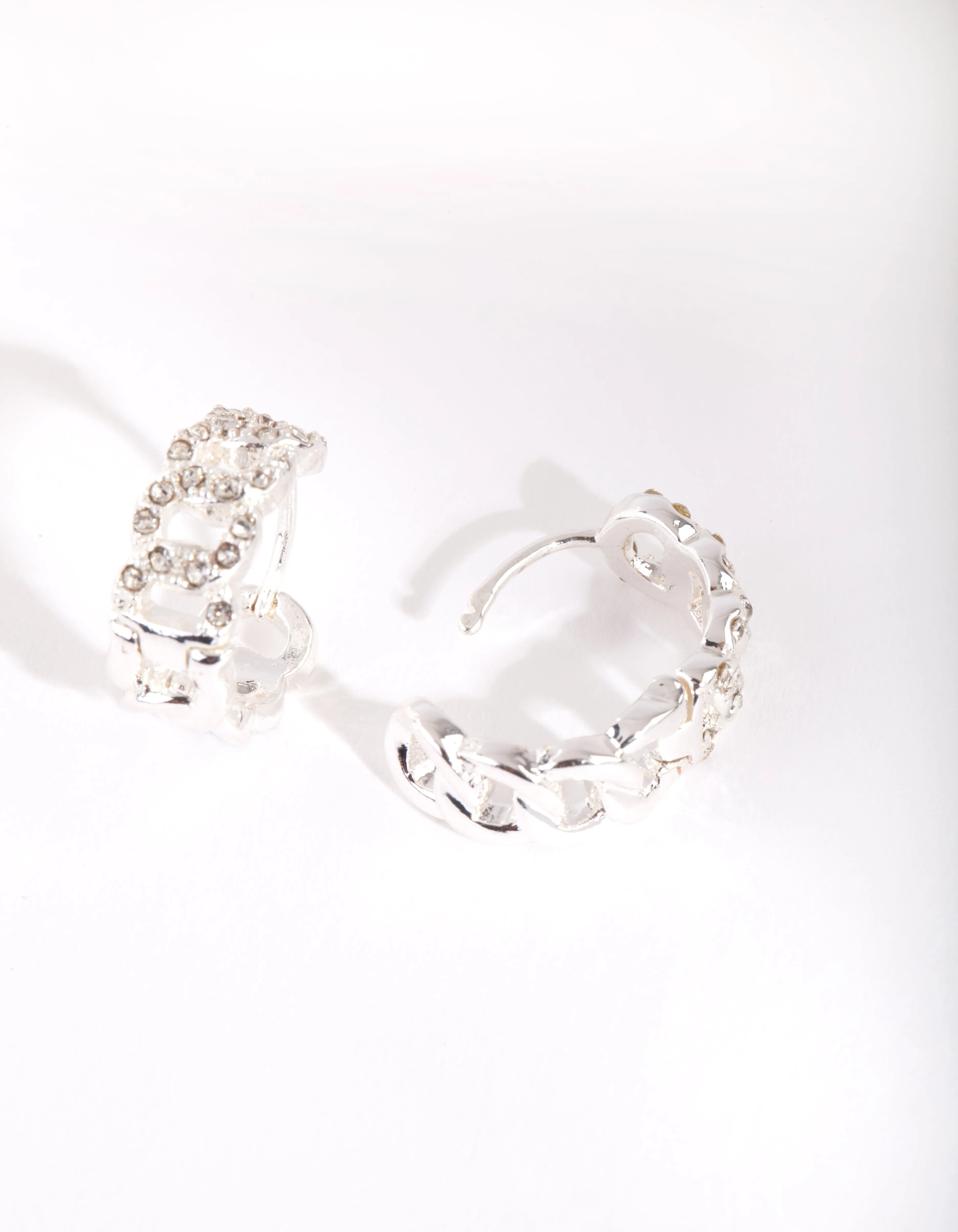 Silver Looped Mini Hoop Earrings