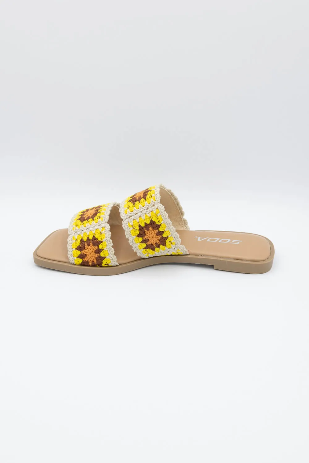 Soda Mochi Crochet Slides for Women in Natural | MOCHI-S NATURAL