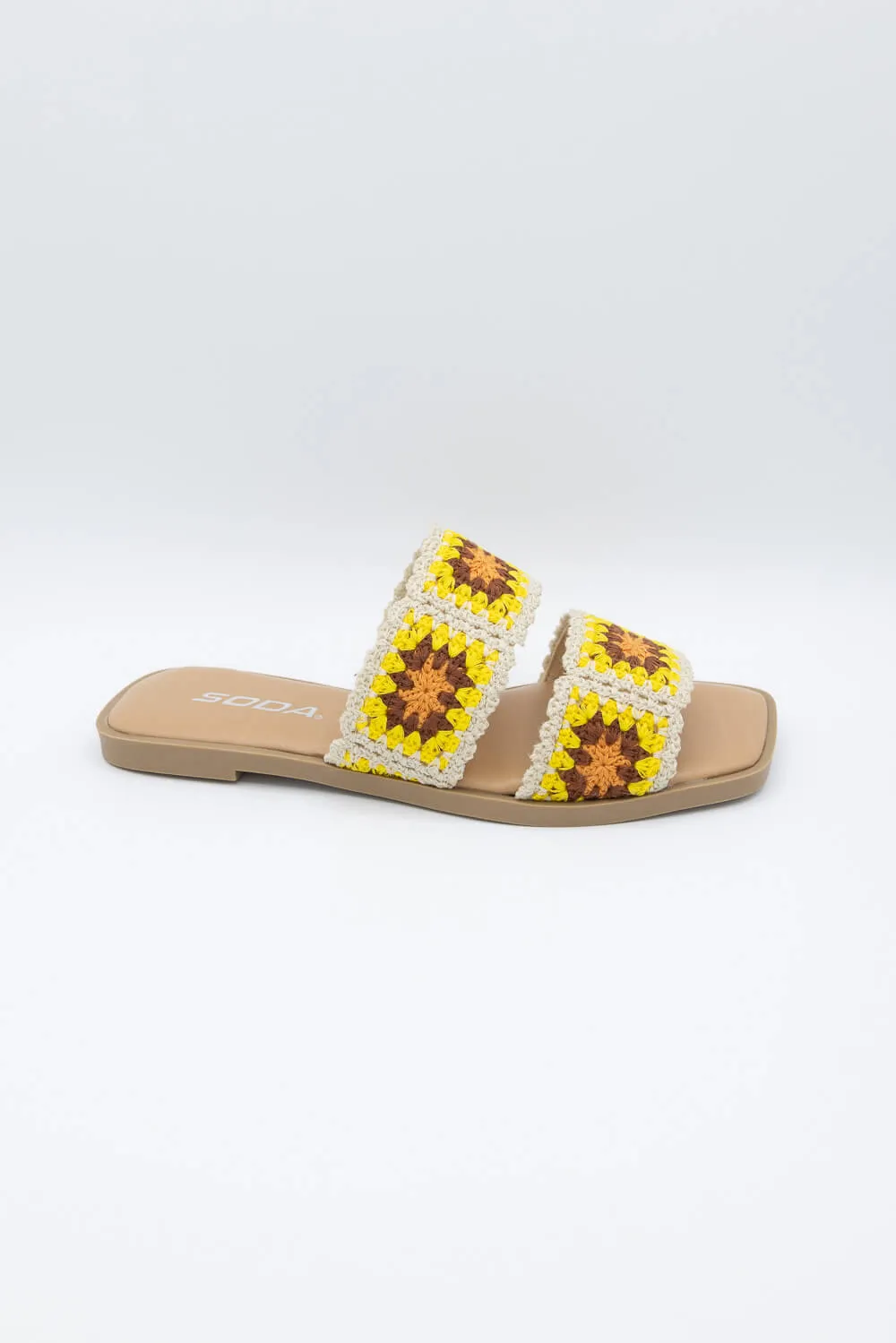 Soda Mochi Crochet Slides for Women in Natural | MOCHI-S NATURAL