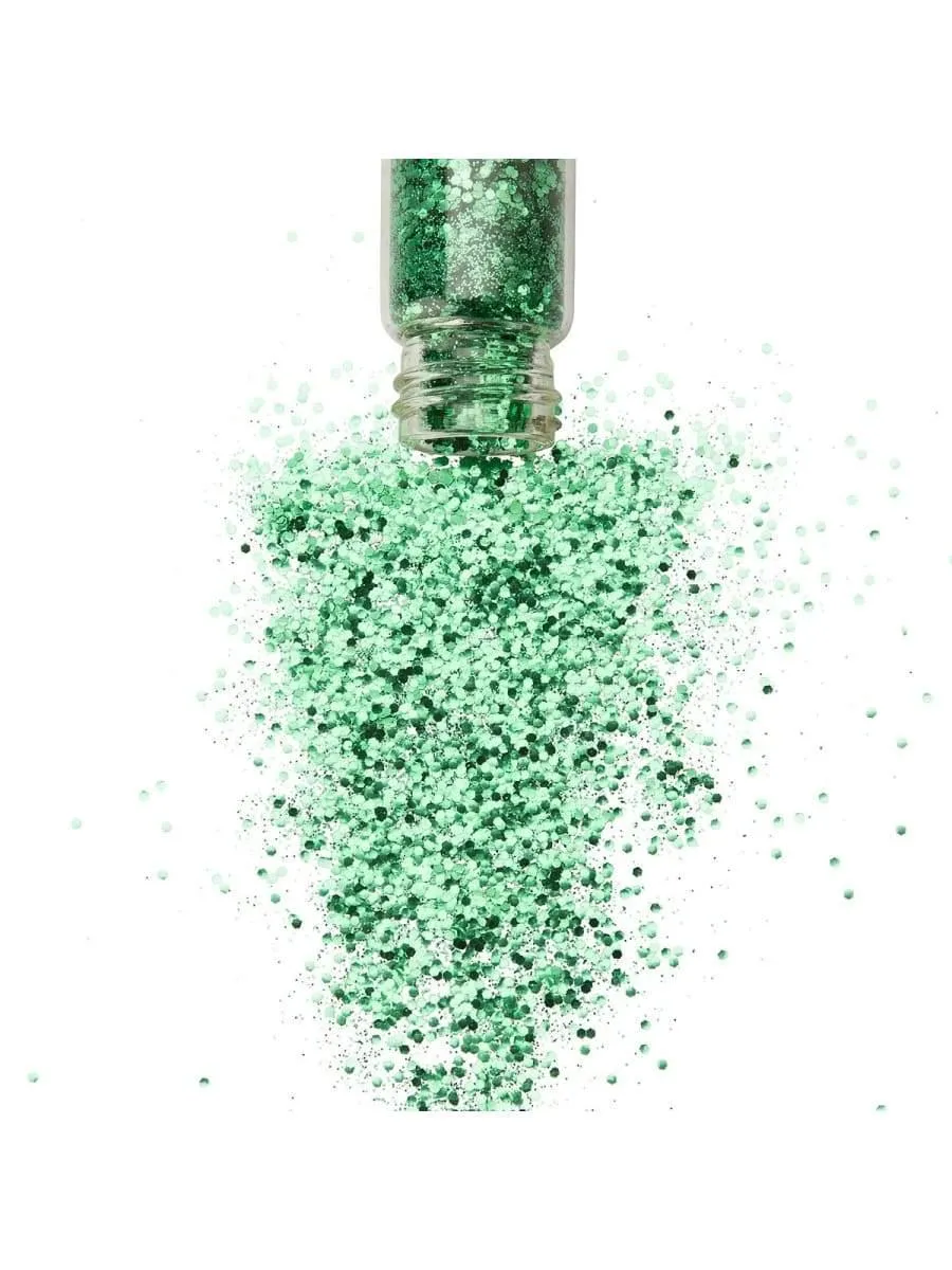 Spring Green Glitter Bottle - Bio degradable