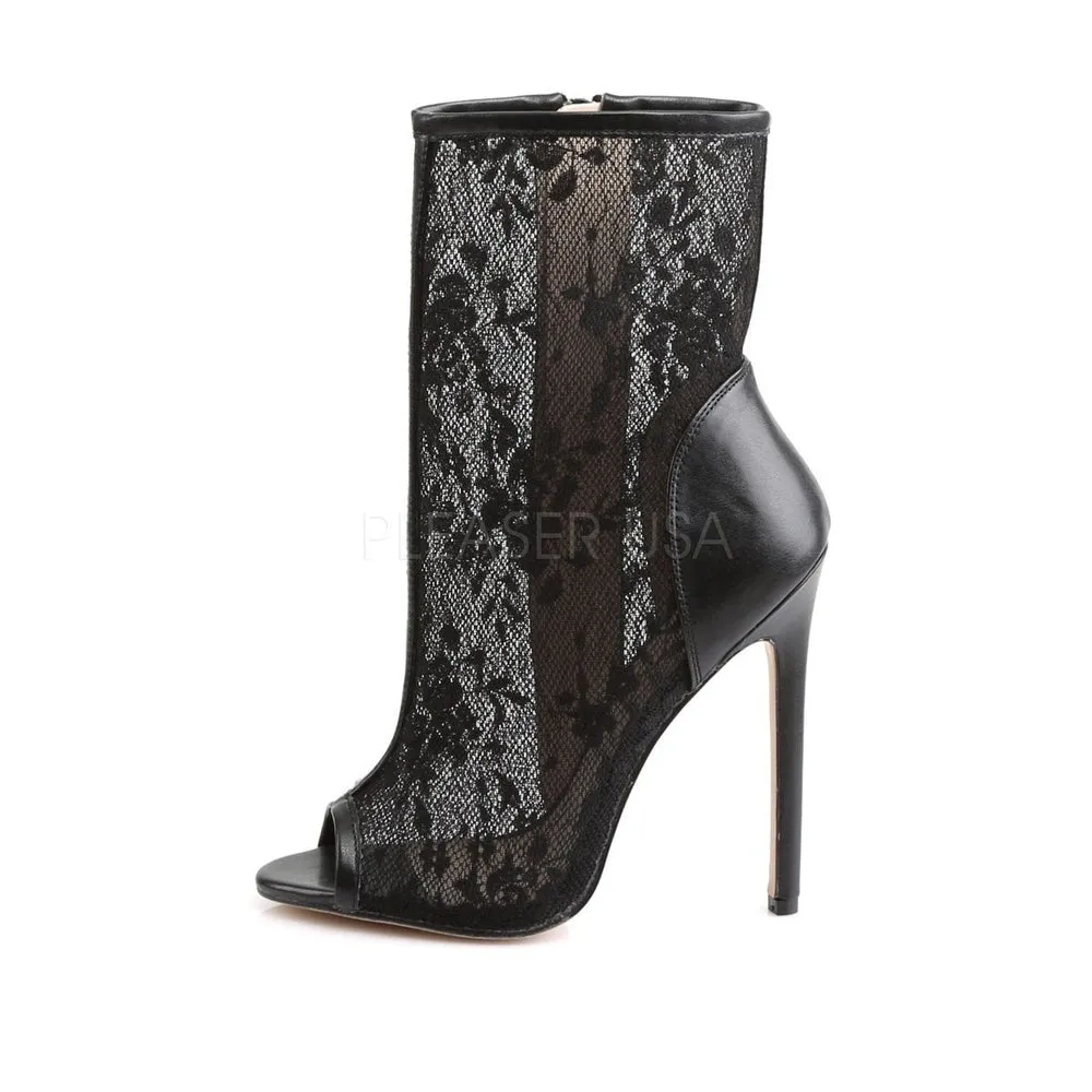 SS-SEXY-1008 Ankle Boot | Black Fabric