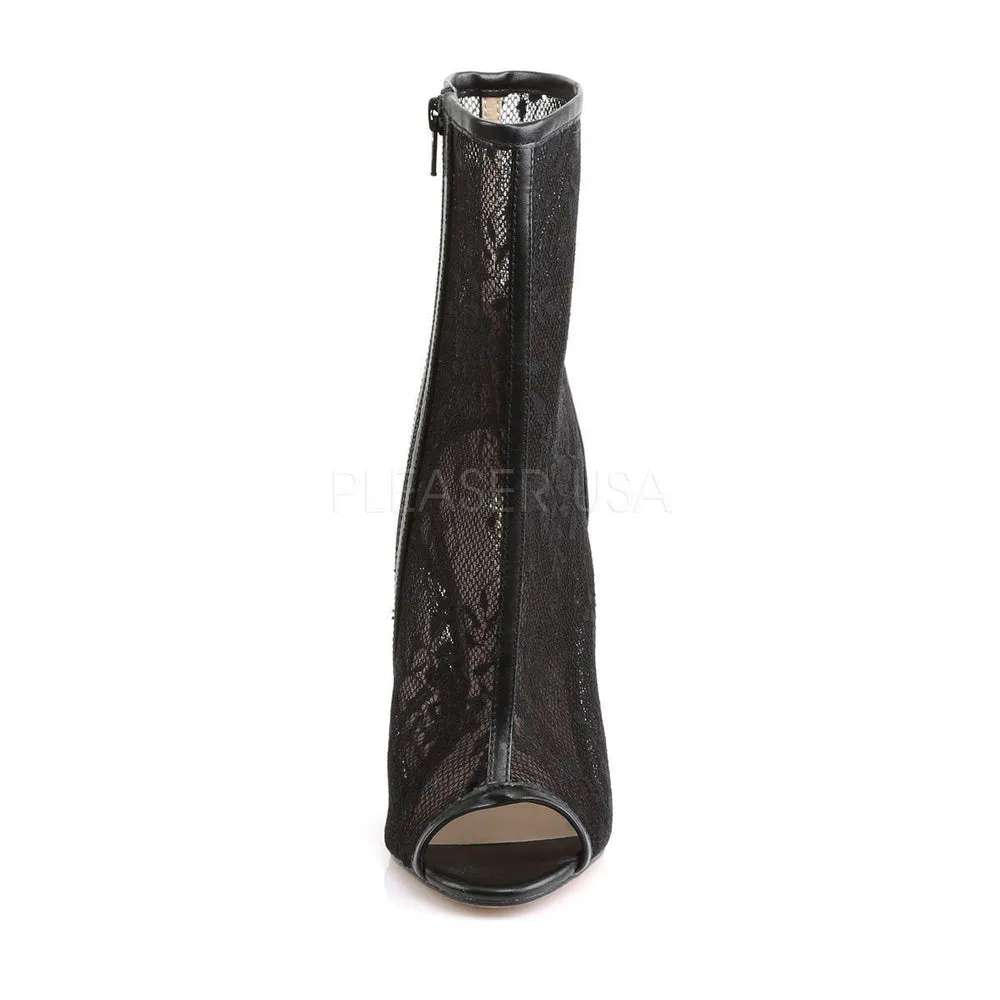 SS-SEXY-1008 Ankle Boot | Black Fabric