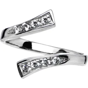 Sterling Silver 925 Cubic Zirconia Classic Toe Ring