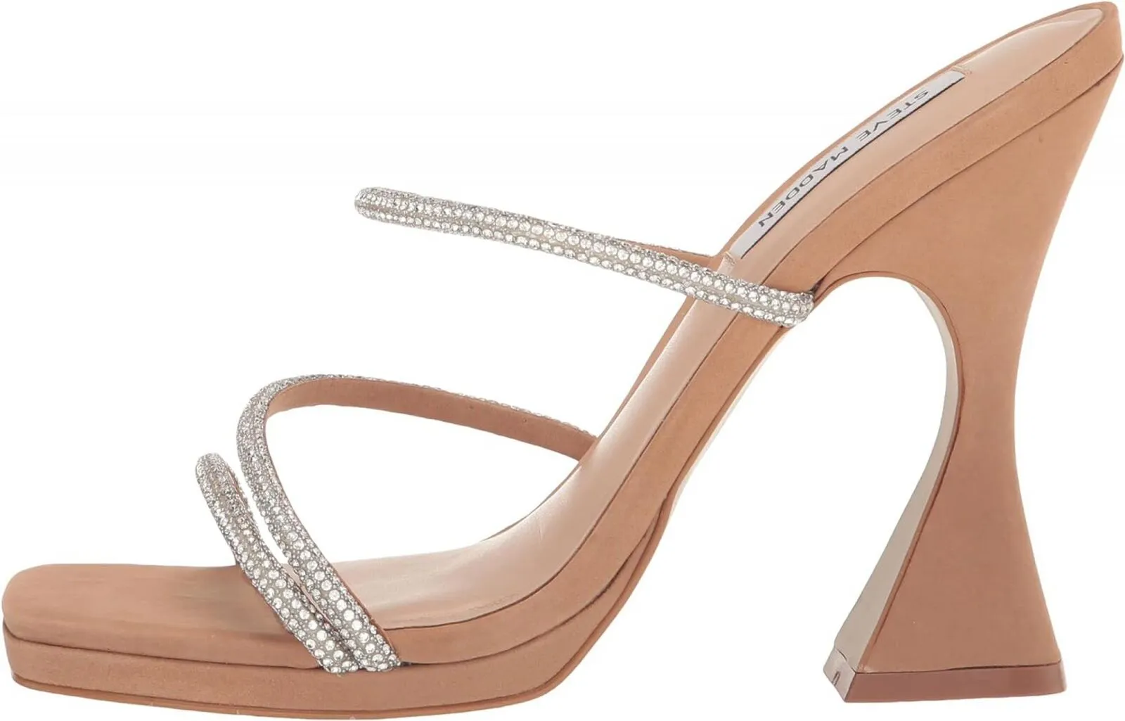 Steve Madden Women's Libbie Heeled Sandal LIBB03S1 Camel Nubuck Brown 10M