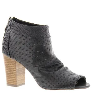 Steven By Steve Madden Black Perforated Normandi Peep Toe Booties Size 9.5