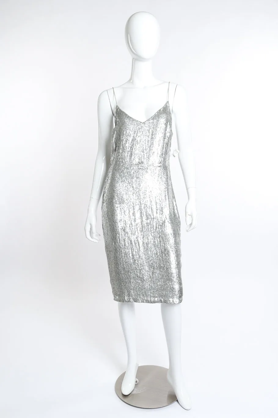 Strappy Metallic Sequin Dress