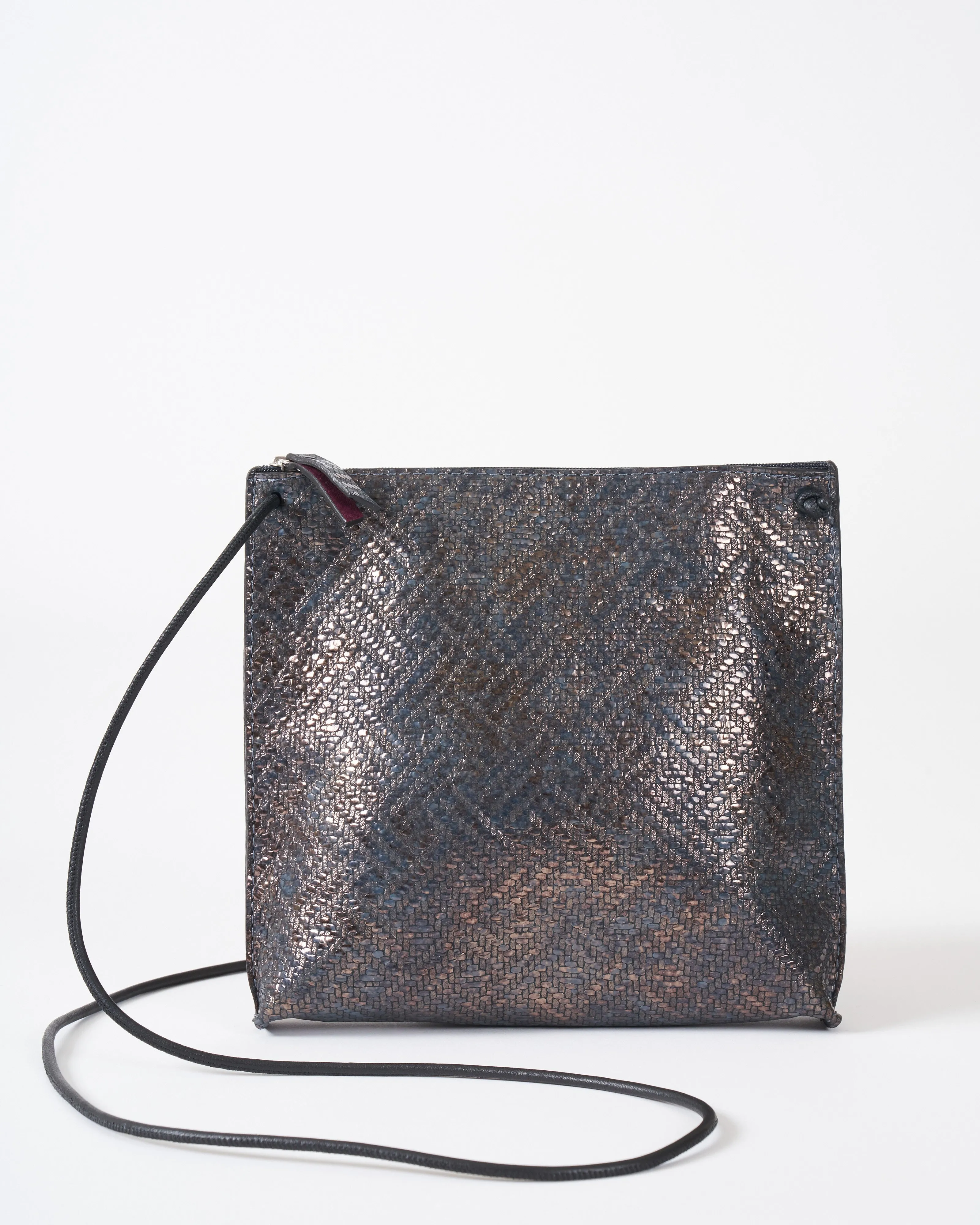 strappy pouch - twill metallic