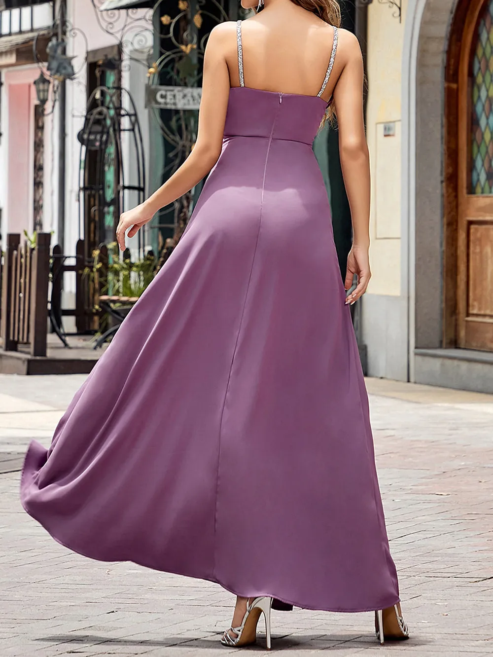 Strappy Sleeveless Plain Maxi Bodycon Dress HB00512