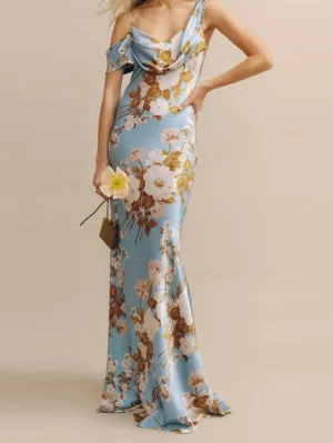 Strappy Sleeveless Vibrant Maxi Bodycon Dress HB100482