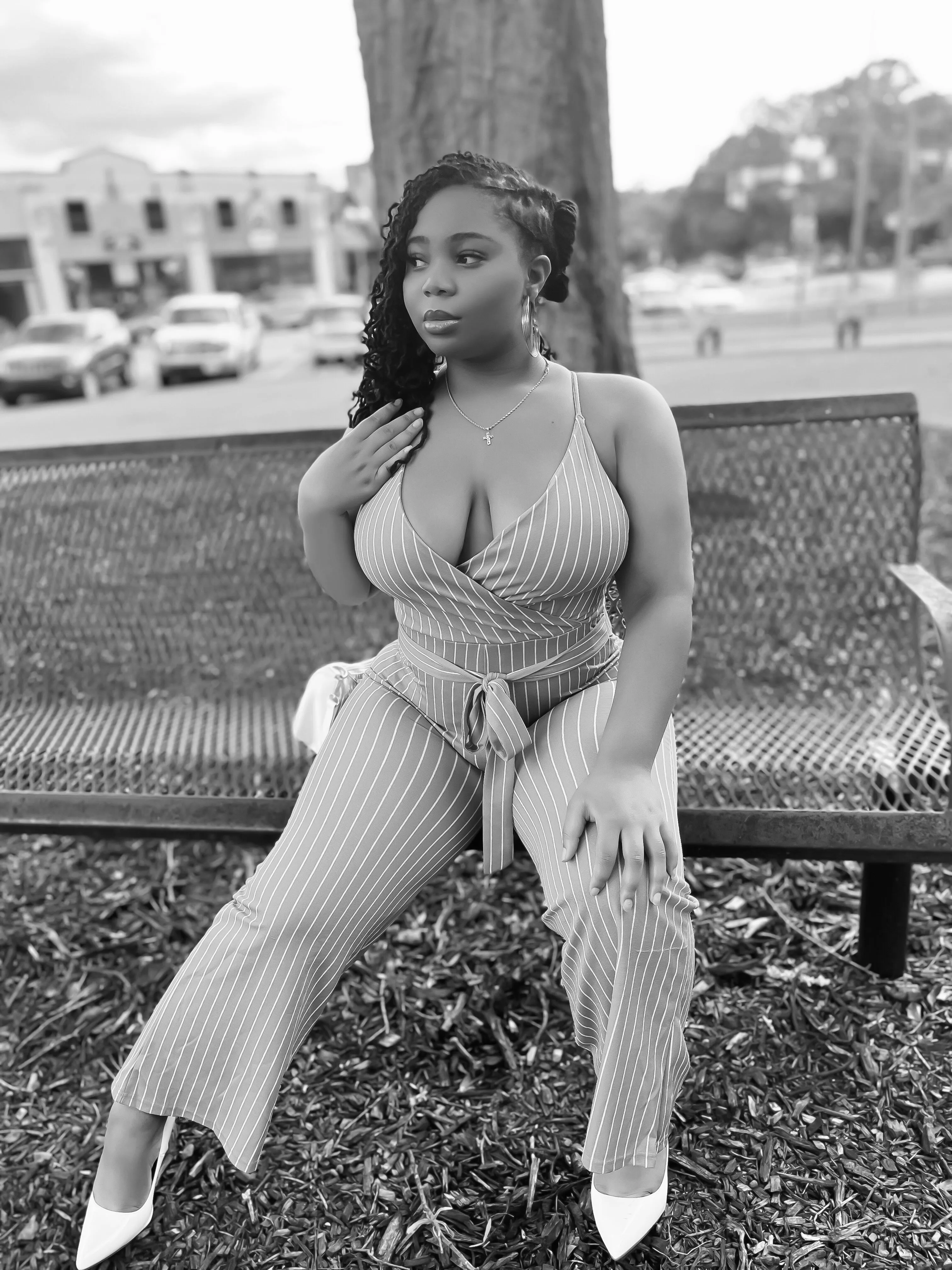 Striped Spaghetti Strap Jumper‼️ XL available !