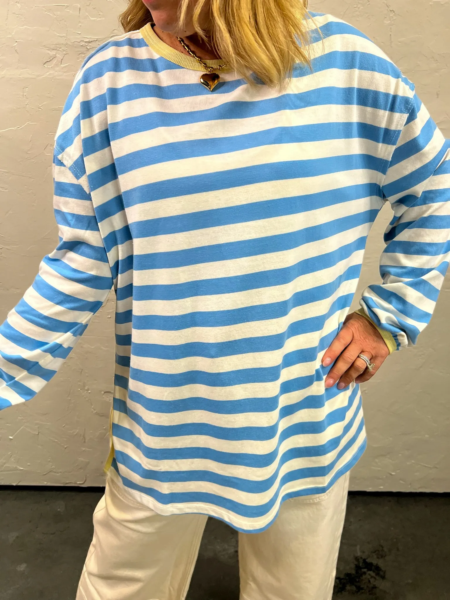 Summer Wish Stripe Tee - Blue