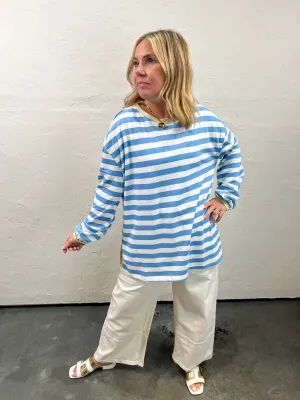 Summer Wish Stripe Tee - Blue