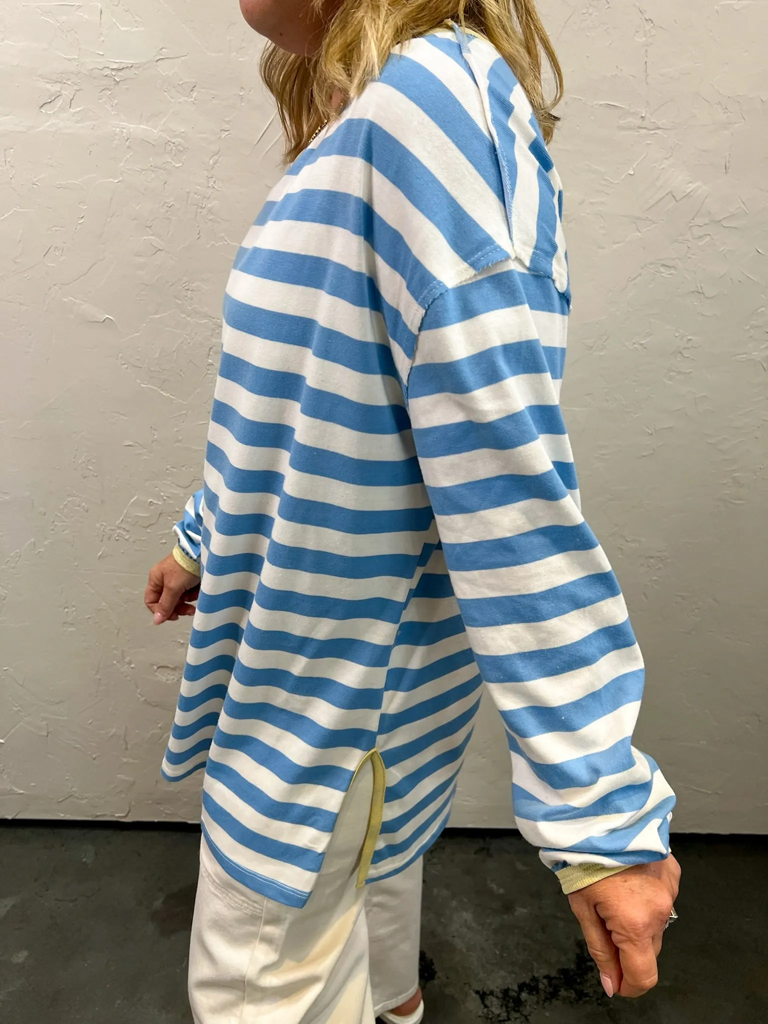 Summer Wish Stripe Tee - Blue