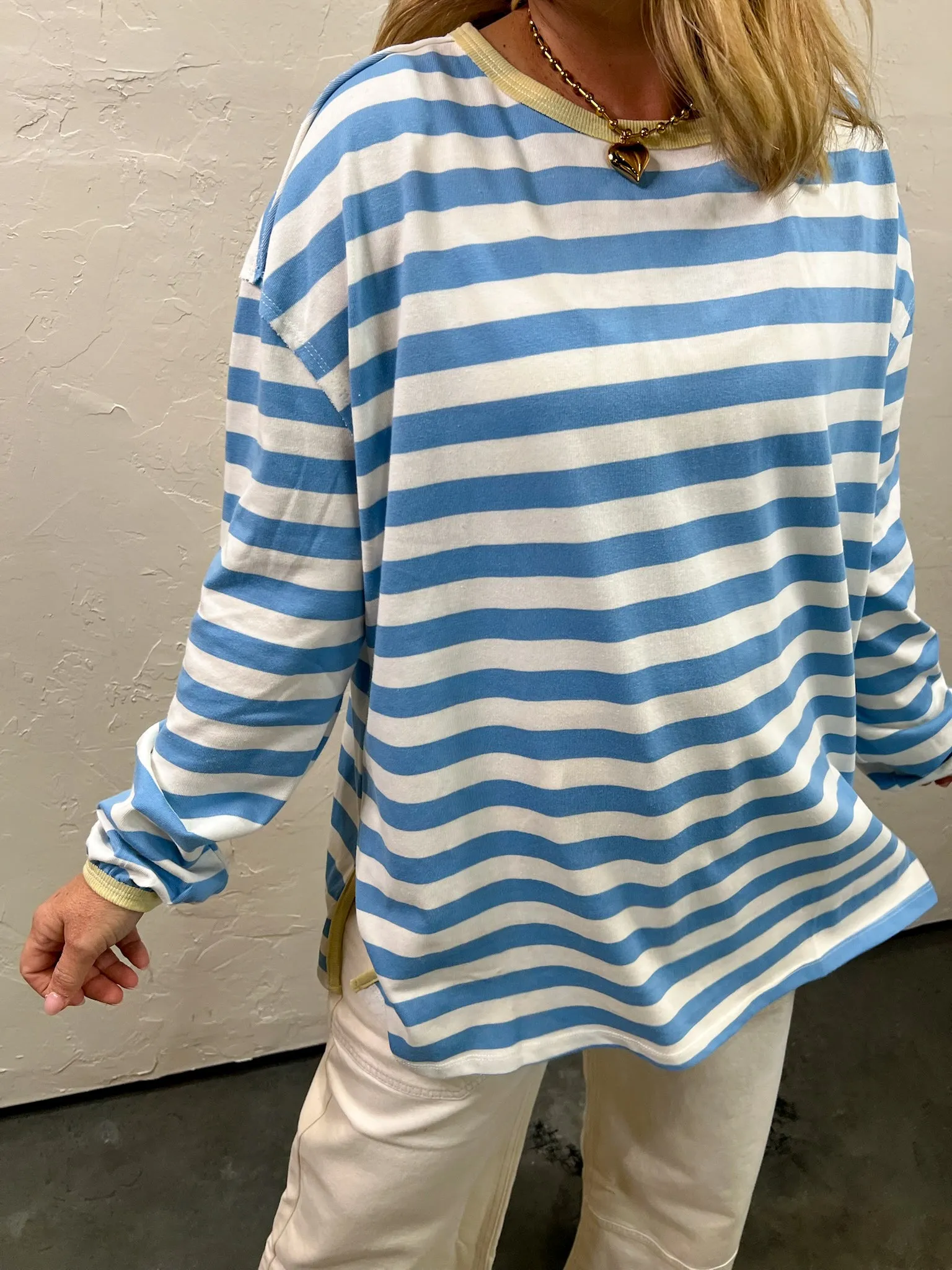 Summer Wish Stripe Tee - Blue