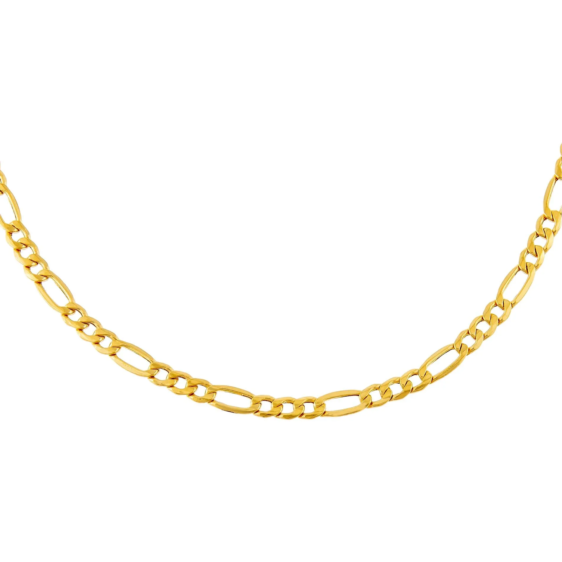 Super Hollow Figaro Necklace 14K